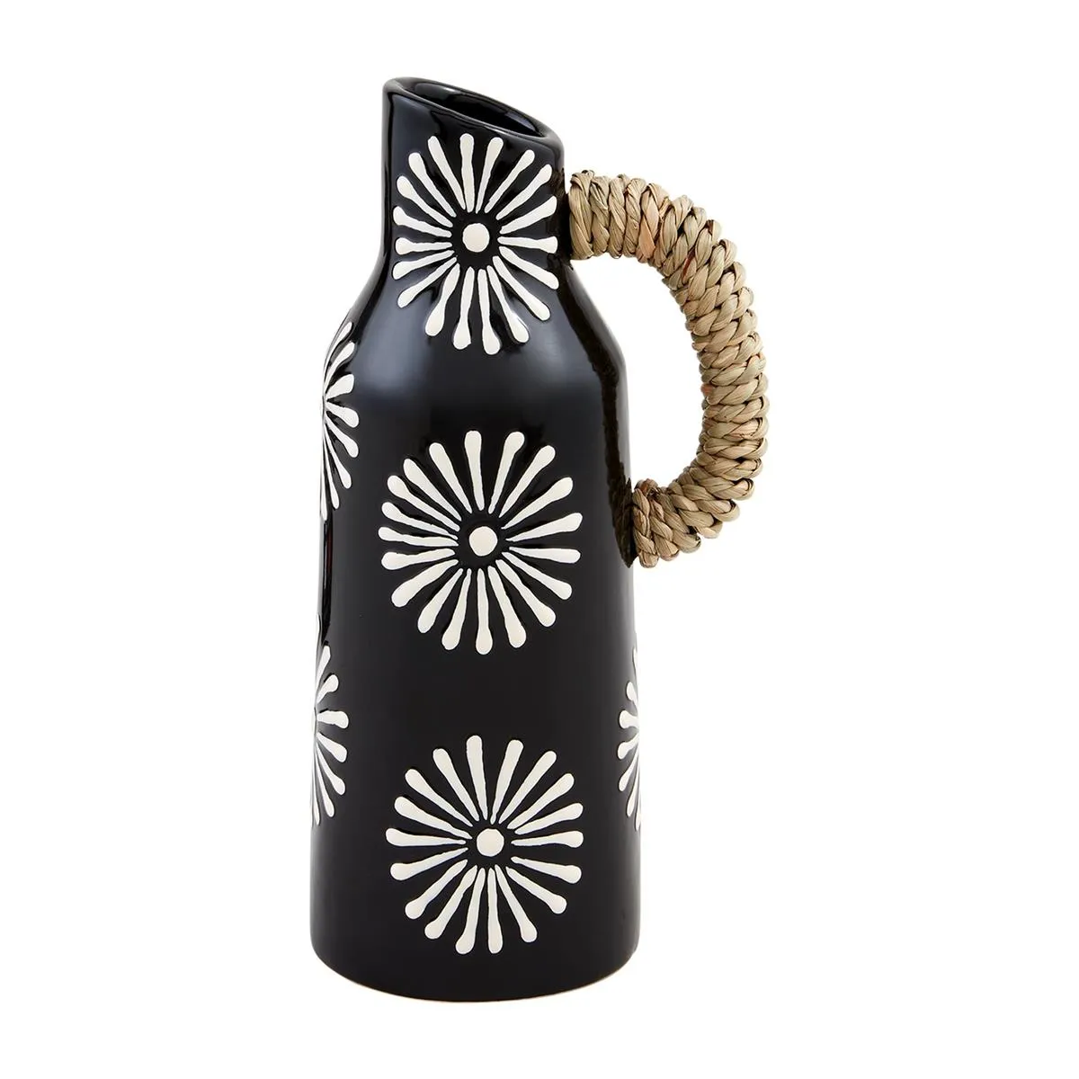 Mud Pie Black Patterned Bud Vase