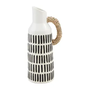 Mud Pie Black Patterned Bud Vase