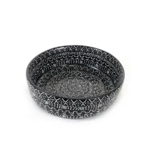 Mudcloth-Patterned Kisii Bowl/Plate