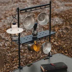 Multi-Functional Portable Camping Table Storage Rack