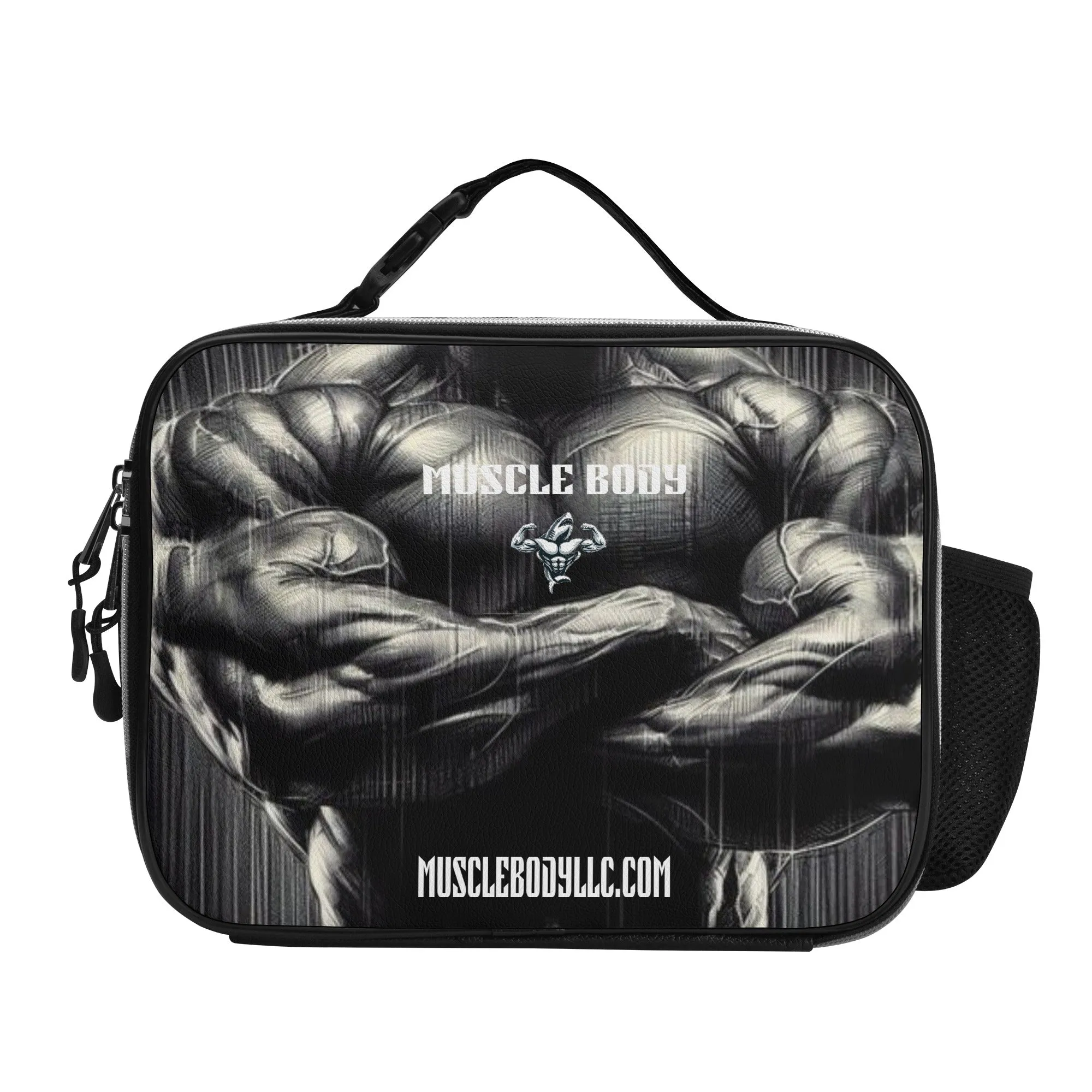 Muscle Body Detachable Leather Lunch Bag