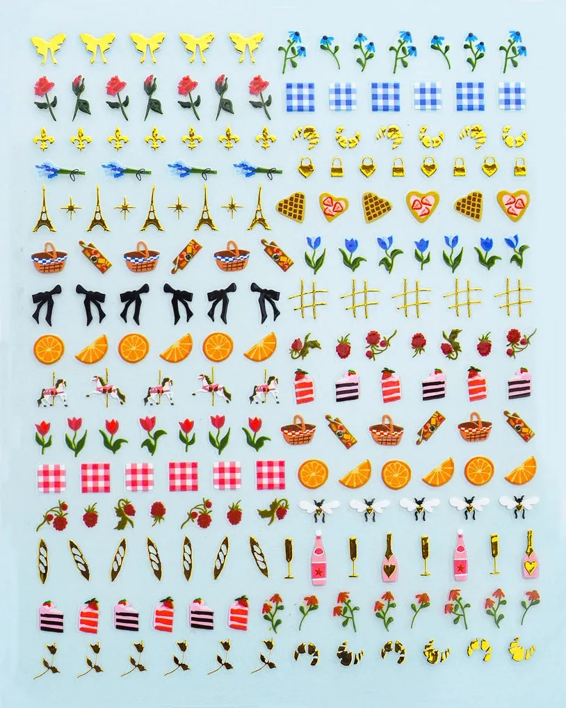Nail Art Stickers - Picnic (Paris)