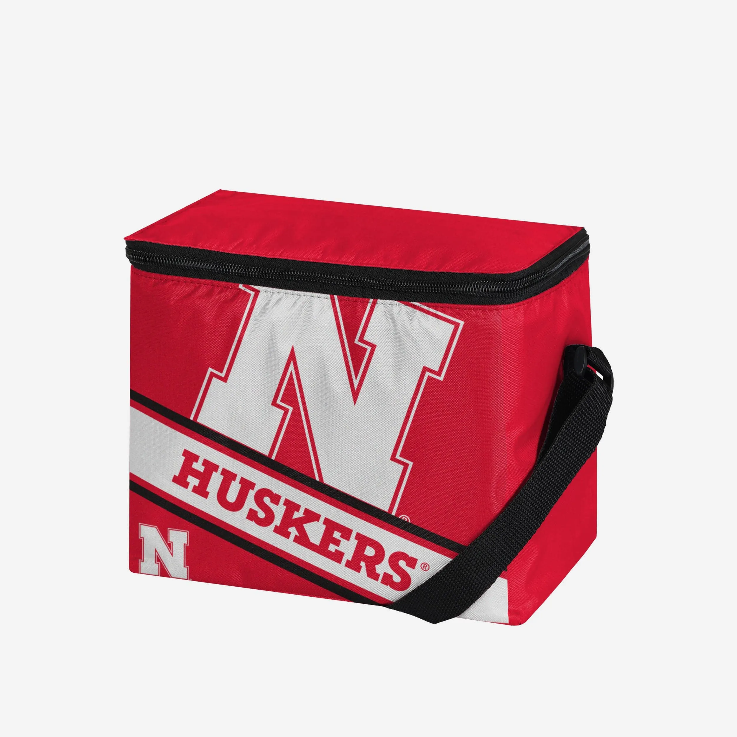 Nebraska Cornhuskers Big Logo Stripe 6 Pack Cooler