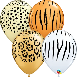 Neutral Jungle theme Printed balloons