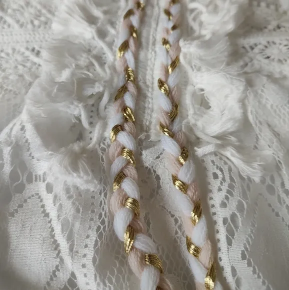 New Boho White Lace Beach Wedding Party Dress