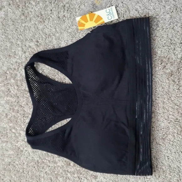New C&amp;C Women sport bra running gym hiking lightweight padding inseart sz M
