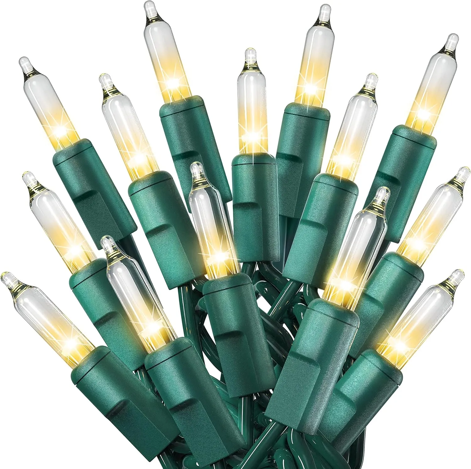 New in box! PREXTEX 100 Count Clear Christmas Tree Lights with Green Wire - 20 ft Ultra Bright Christmas Lights Outdoor or Indoor
