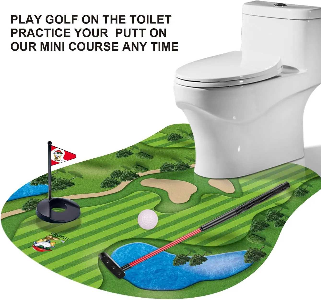 New in box! Toilet Golf, Toilet Golf Game Mini Golf - Great Toilet Time - Gag Gifts, Gag Gifts for Men - Funny Dad Gifts, Funny Gifts For Men Boyfriend Brother, White Elephant Gifts For Adults Husband Him