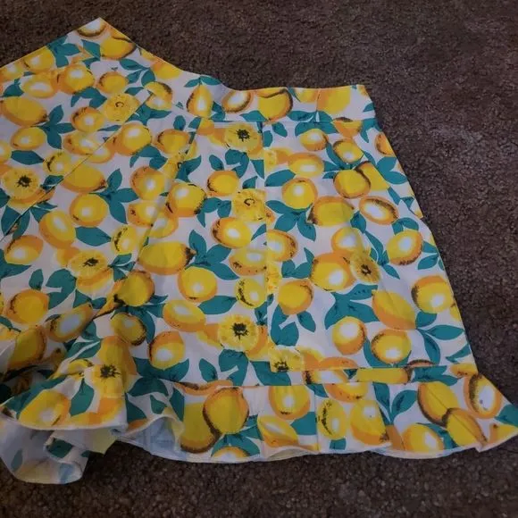 NEW ASOS• Wednesday's Girl Lemon Print Ruffled Bloomer Shorts