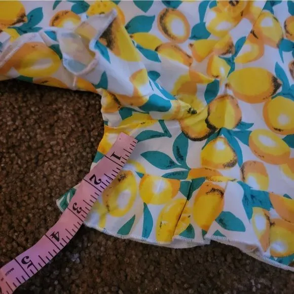 NEW ASOS• Wednesday's Girl Lemon Print Ruffled Bloomer Shorts