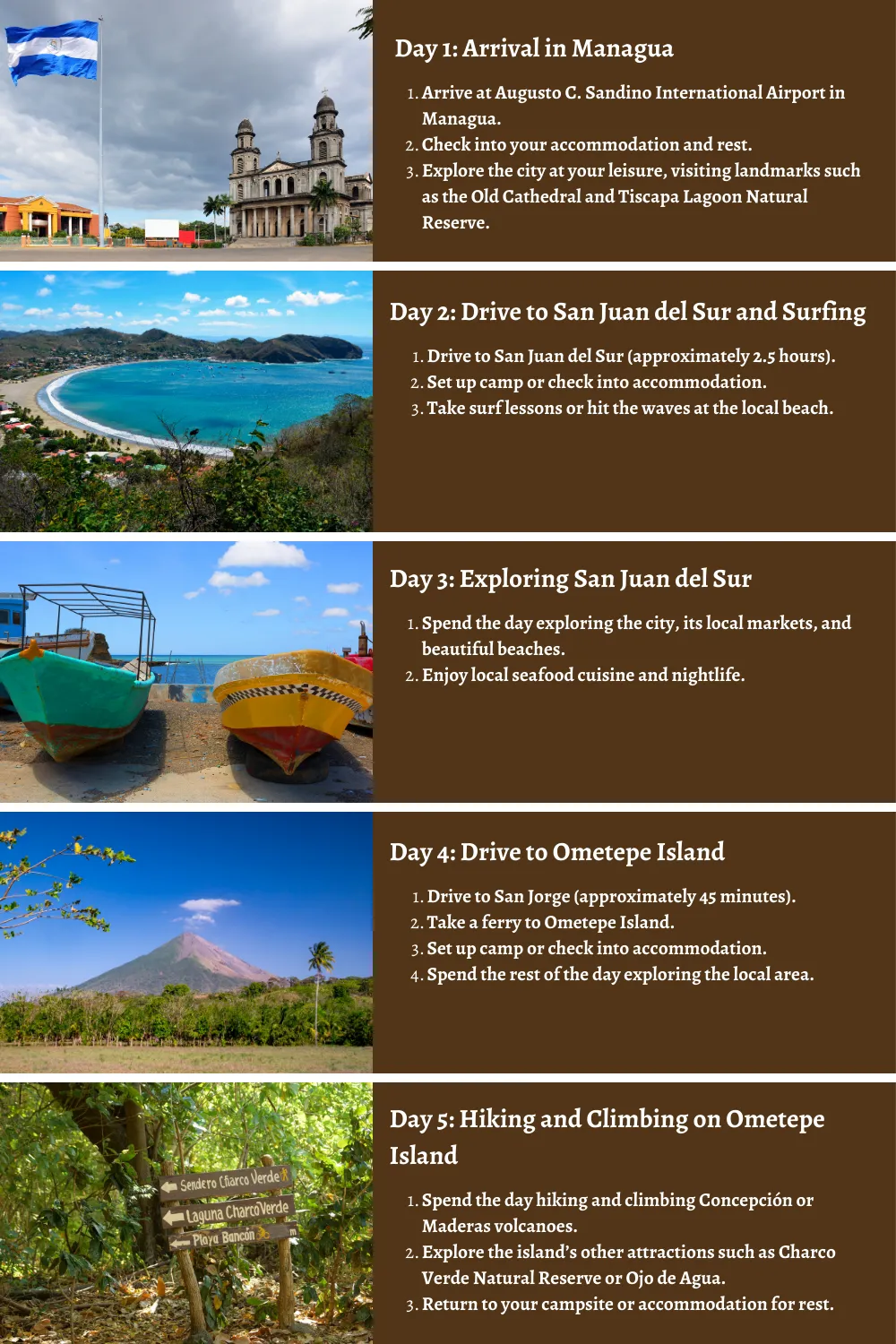 Nicaragua - From Colonial Grandeur to Natural Marvels: A 10 Day Itinerary  to Camping, Surfing, Climbing, Hiking, and Zip-Lining
