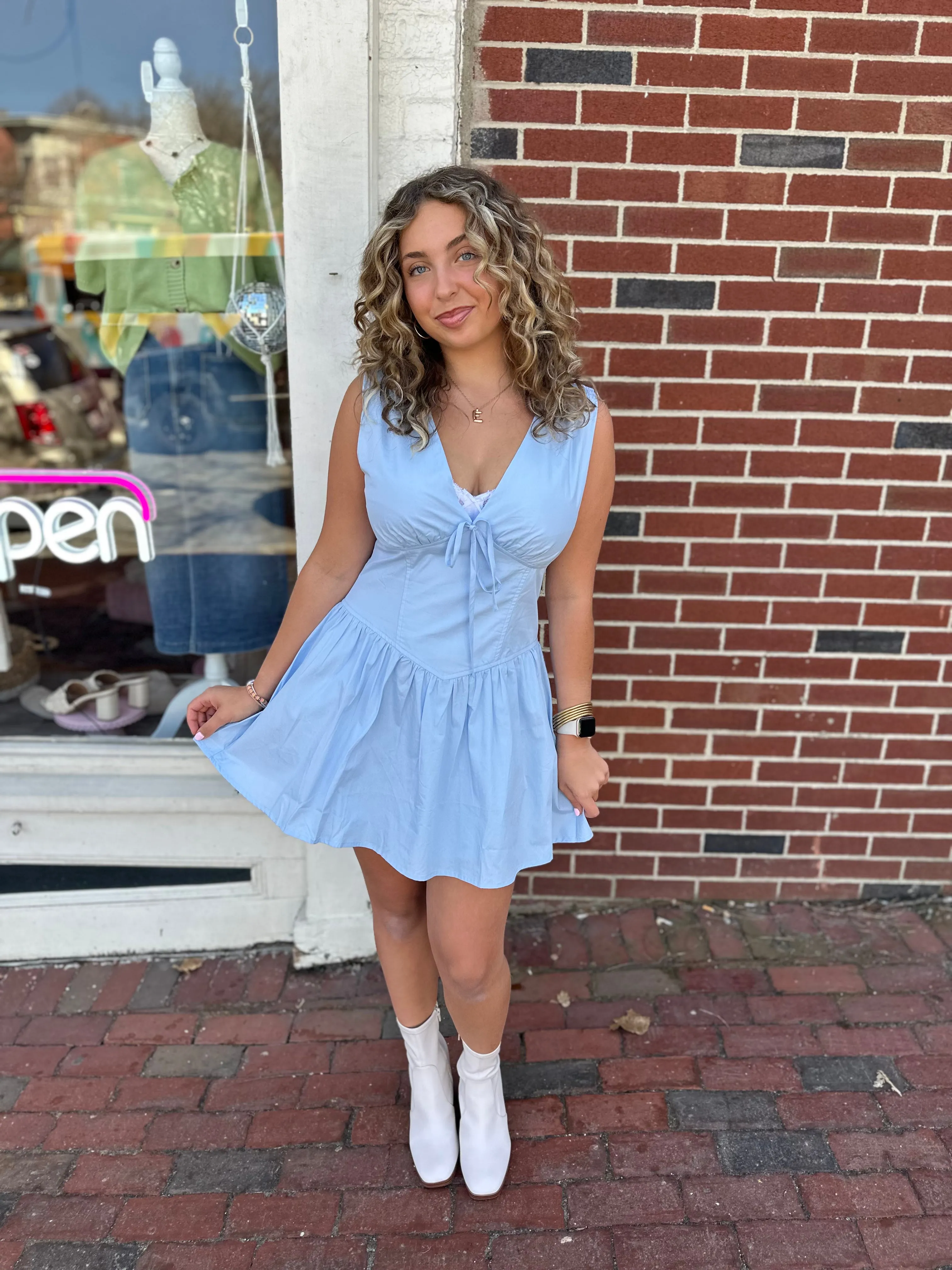 No Blues Here Bustier Dress