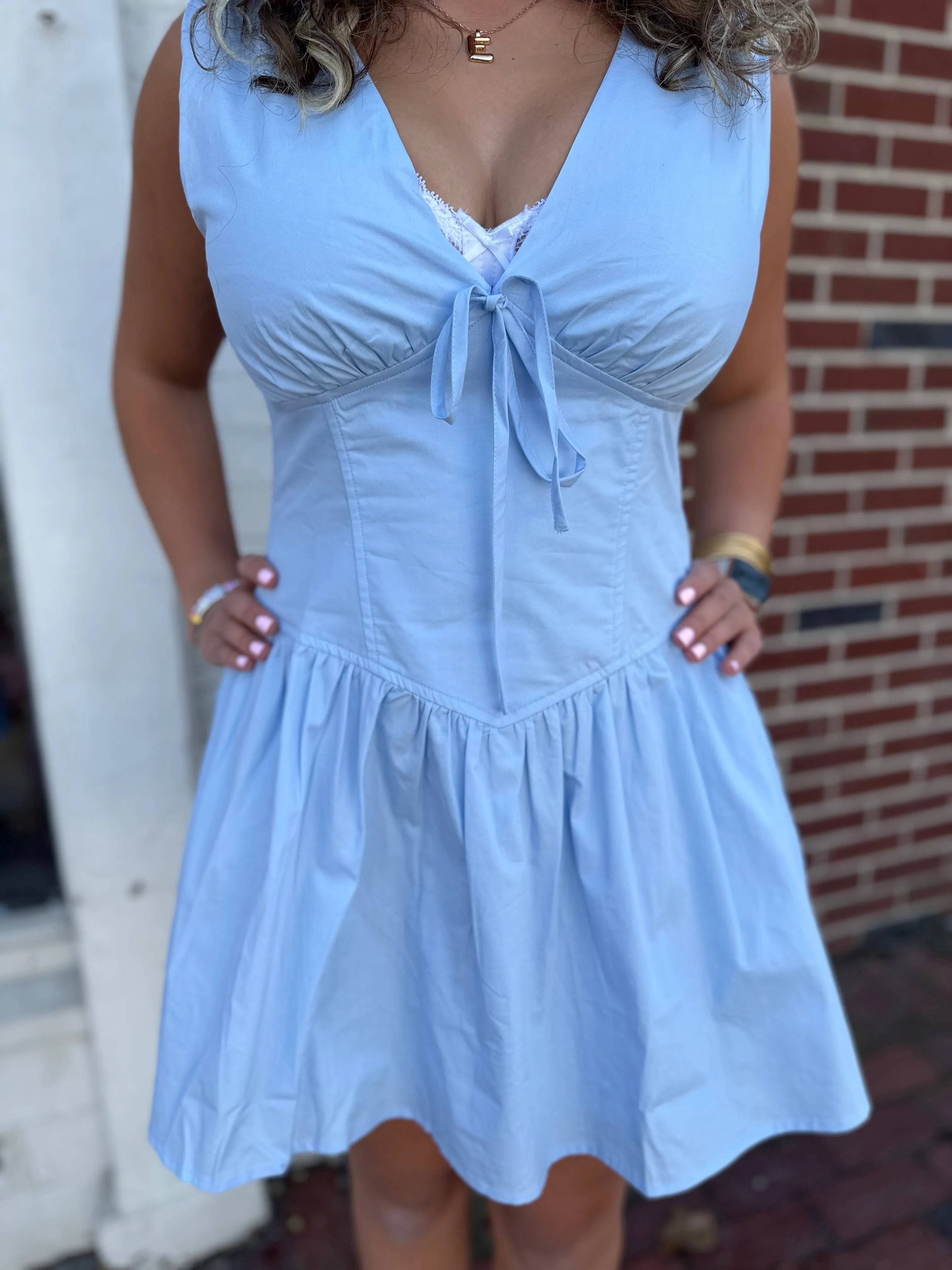 No Blues Here Bustier Dress