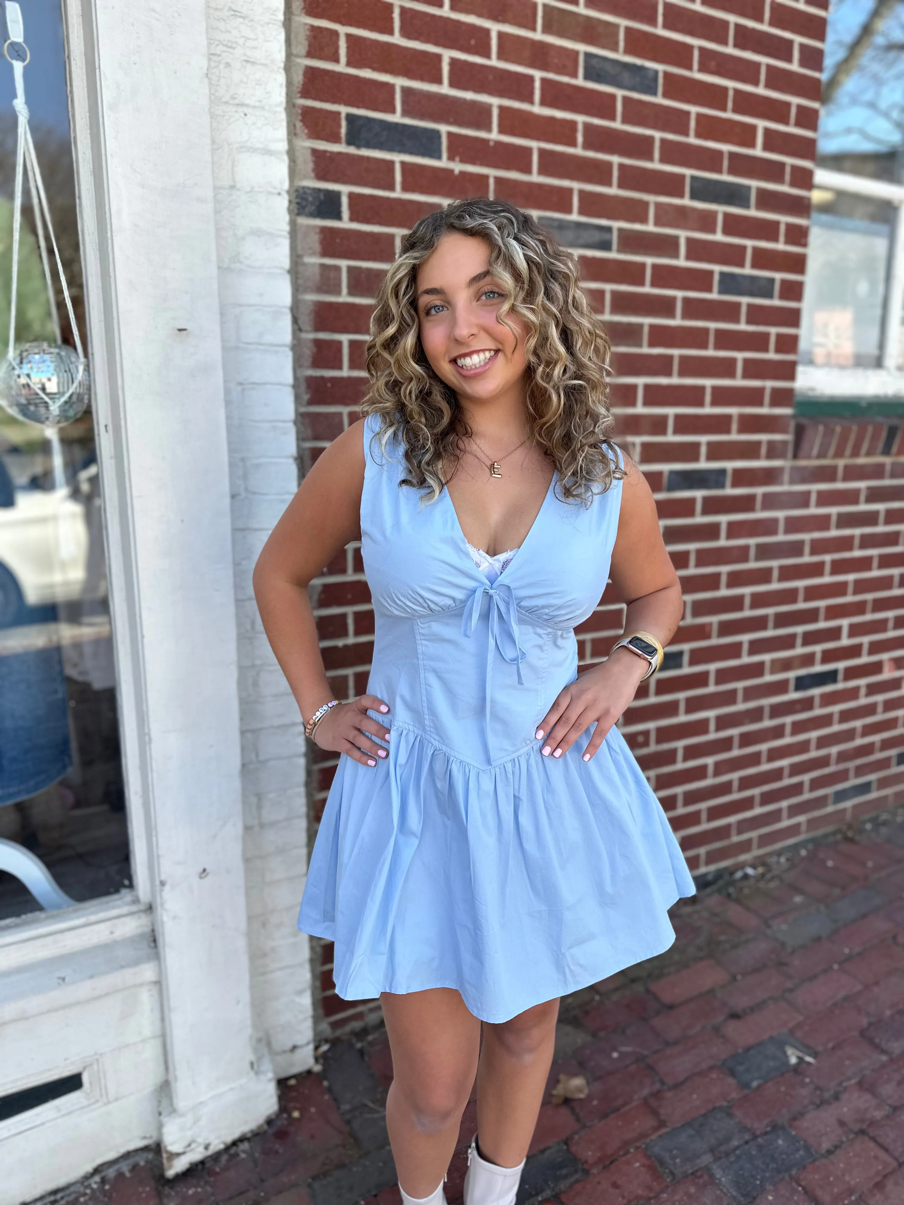 No Blues Here Bustier Dress