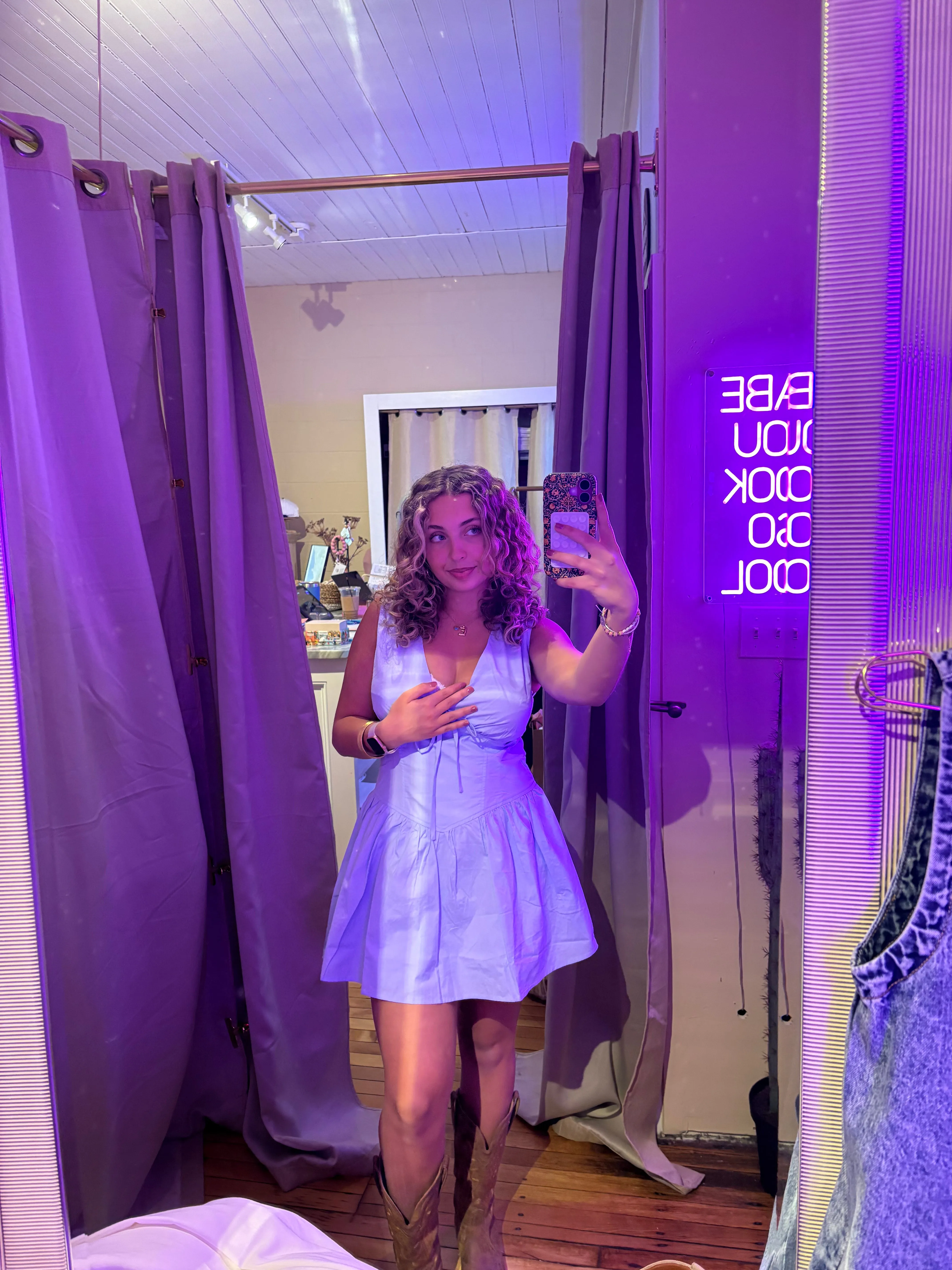 No Blues Here Bustier Dress