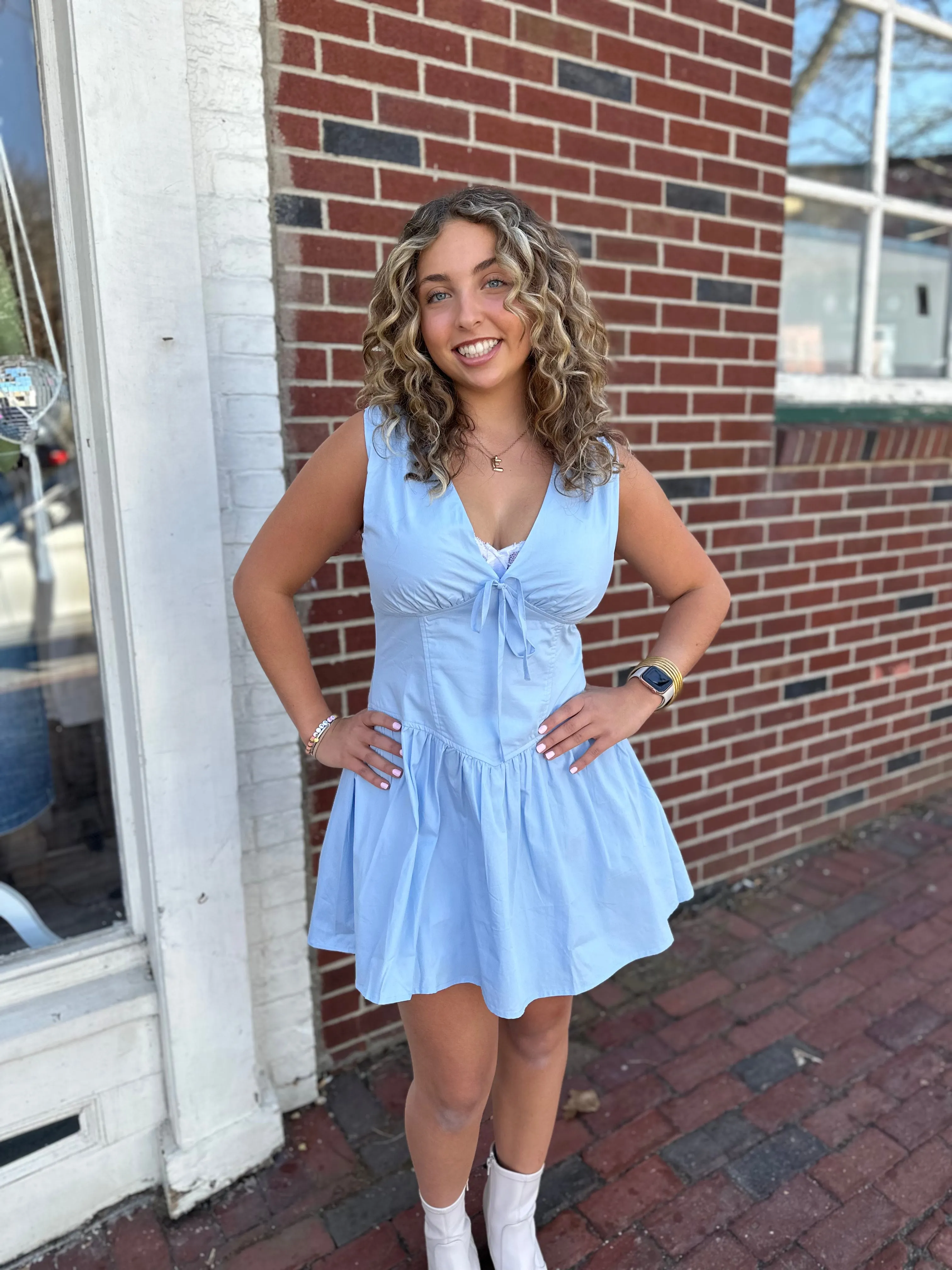 No Blues Here Bustier Dress