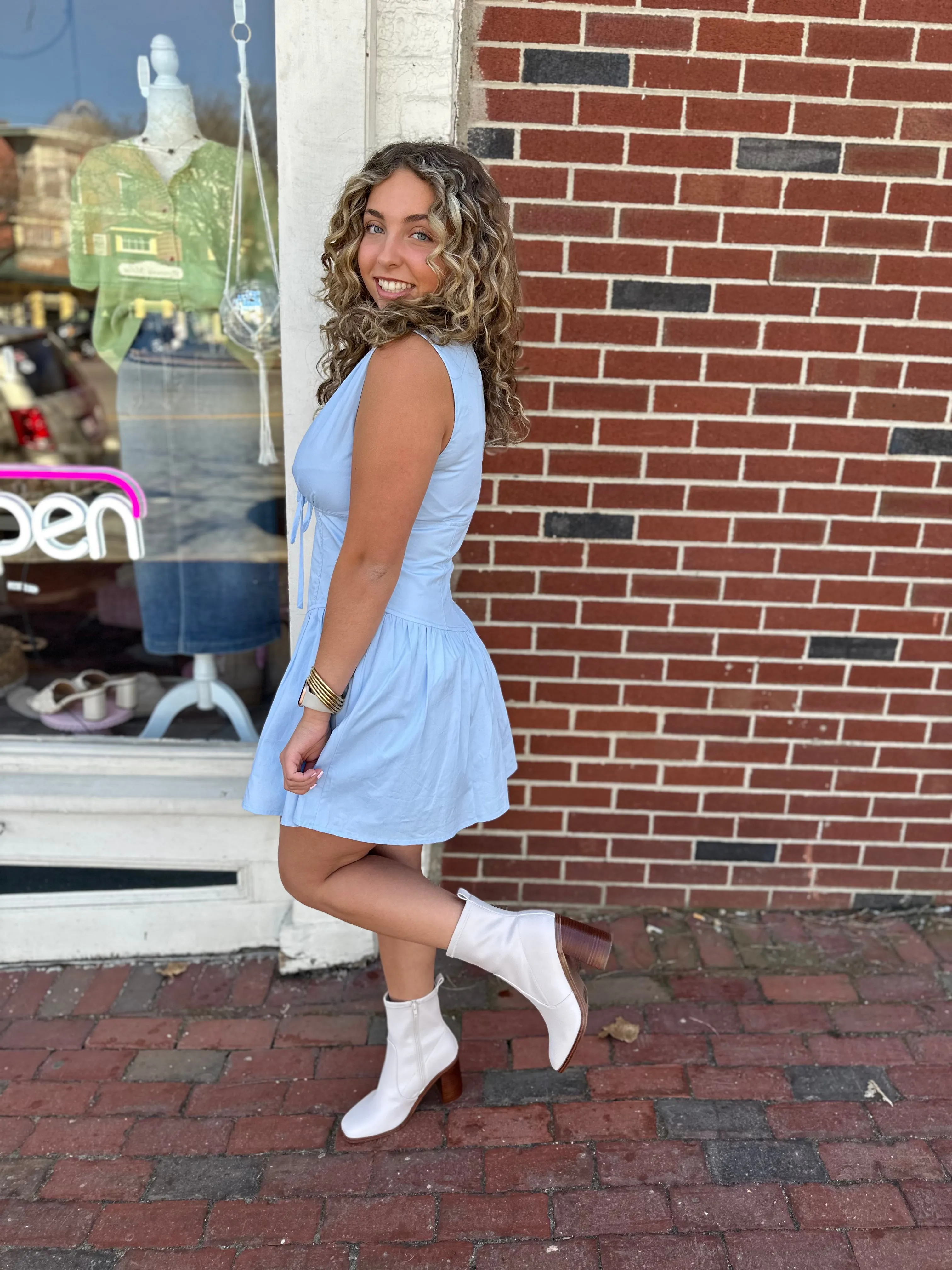 No Blues Here Bustier Dress