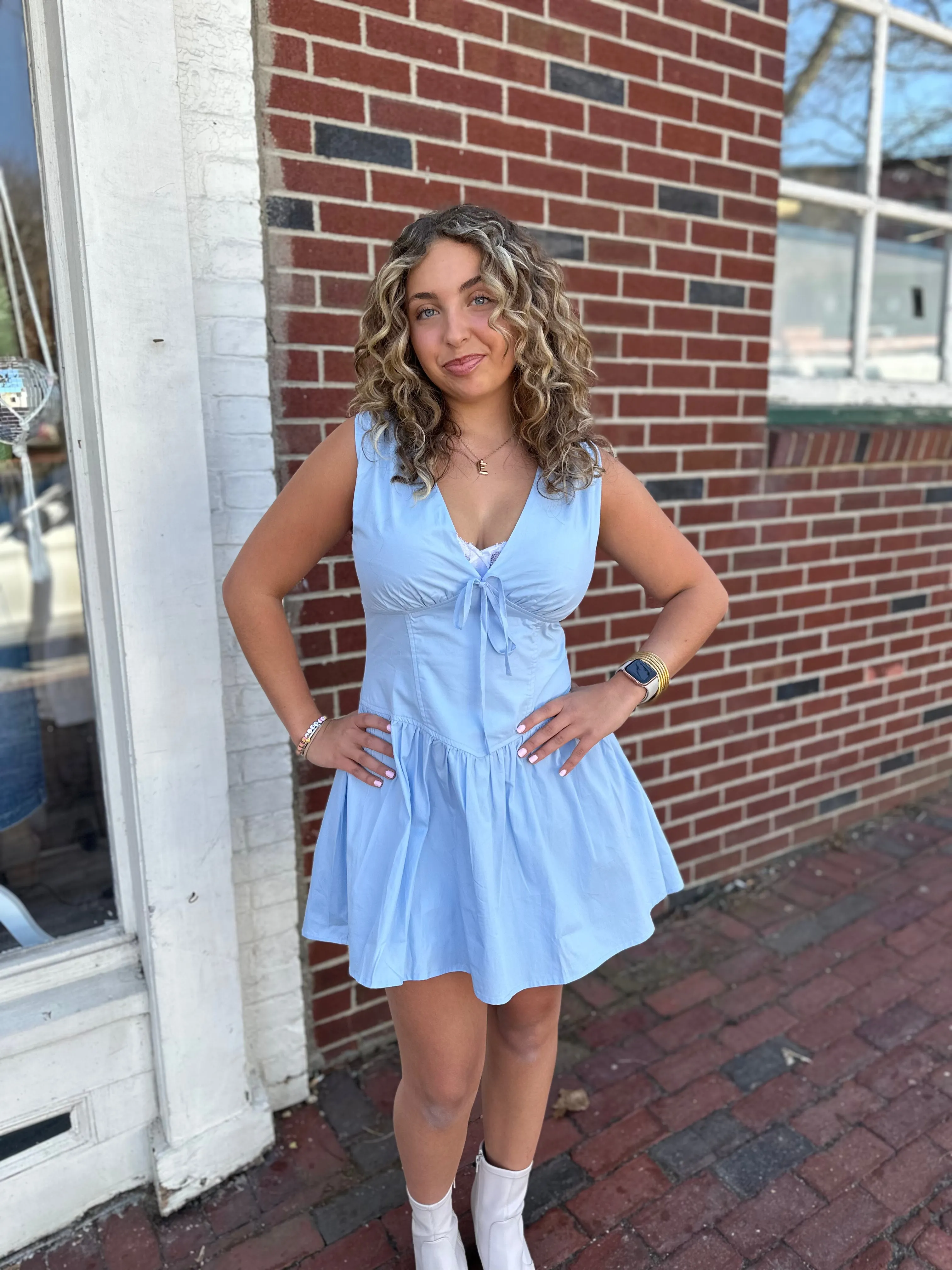 No Blues Here Bustier Dress