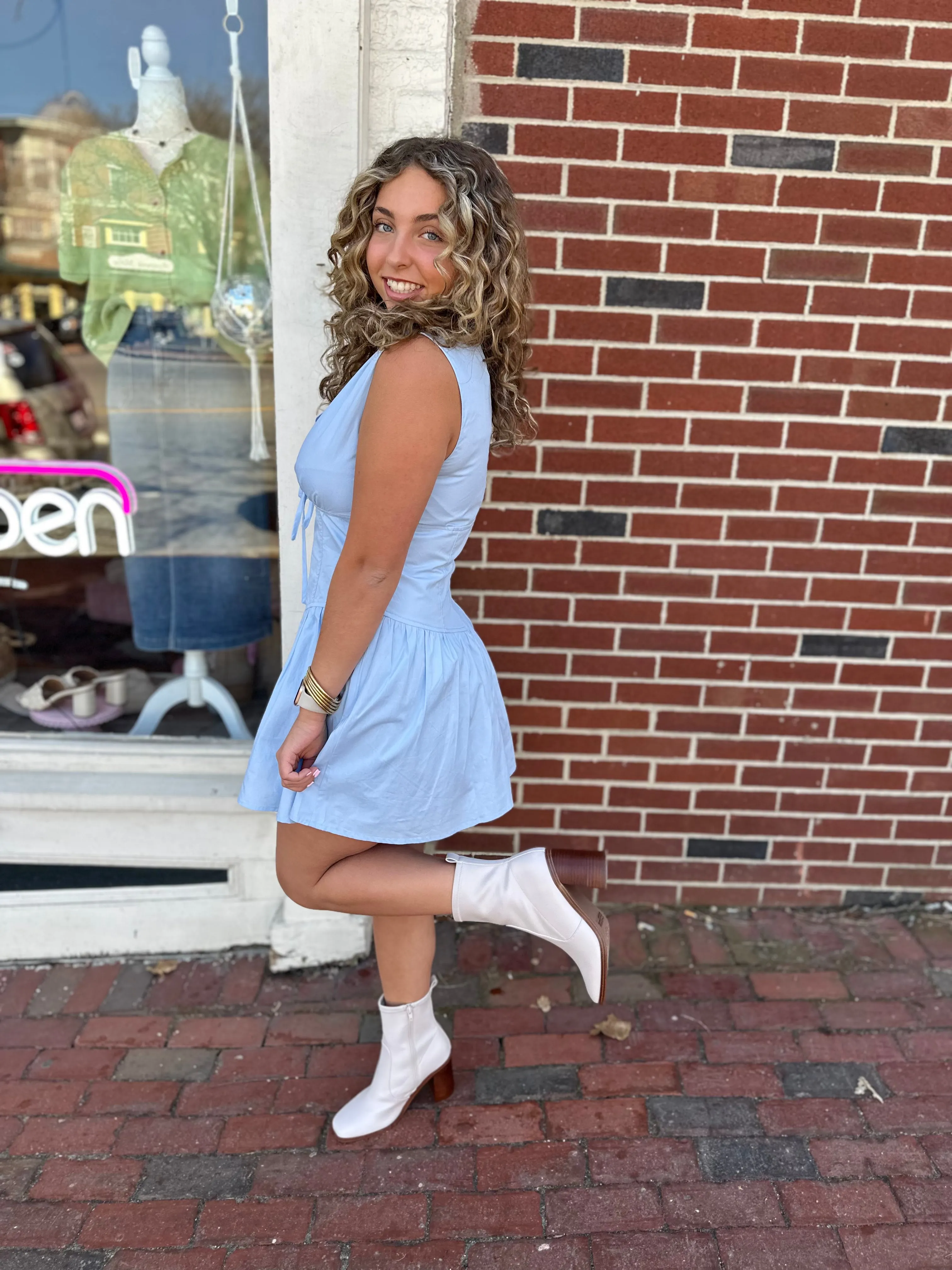 No Blues Here Bustier Dress