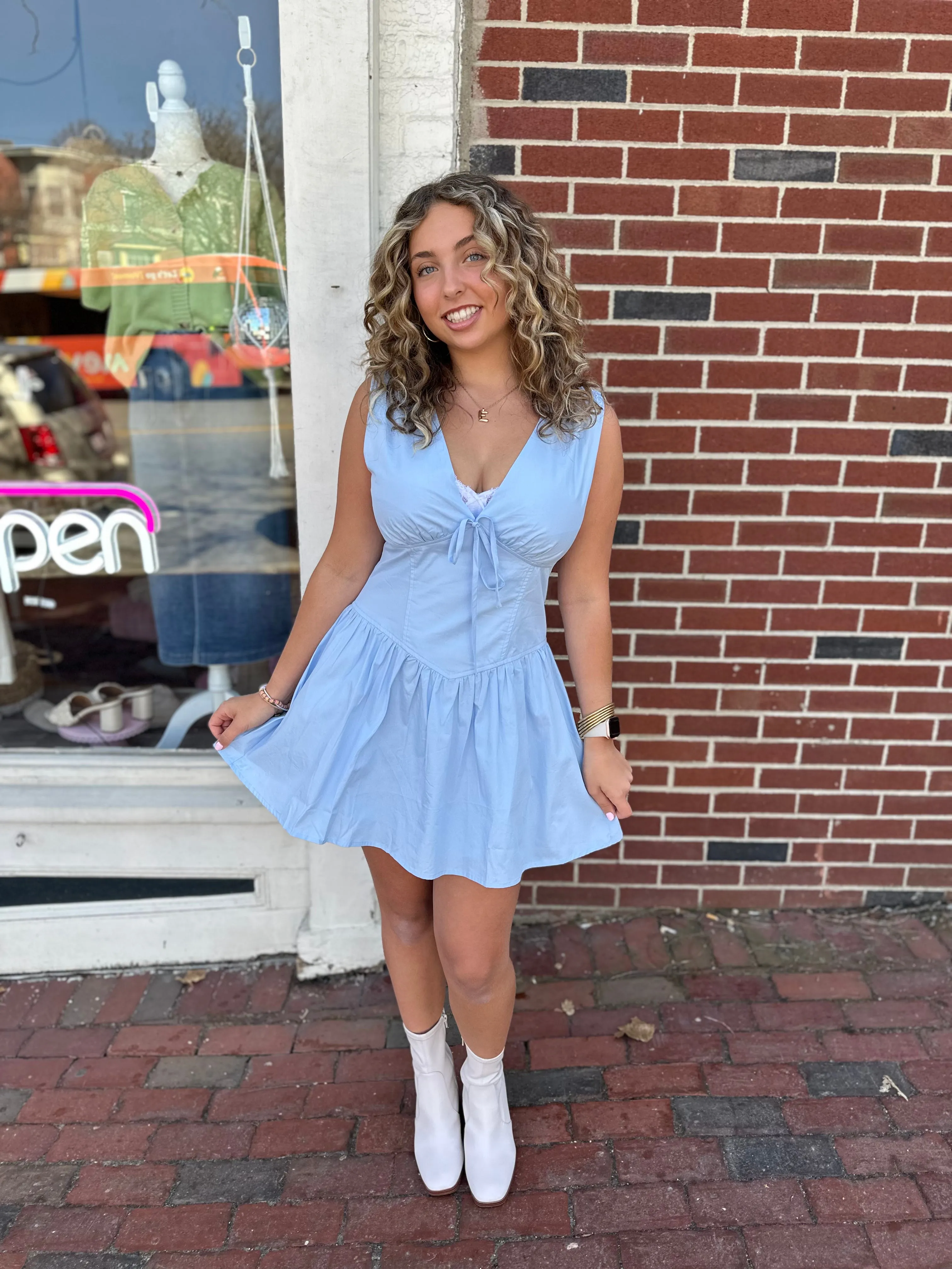 No Blues Here Bustier Dress