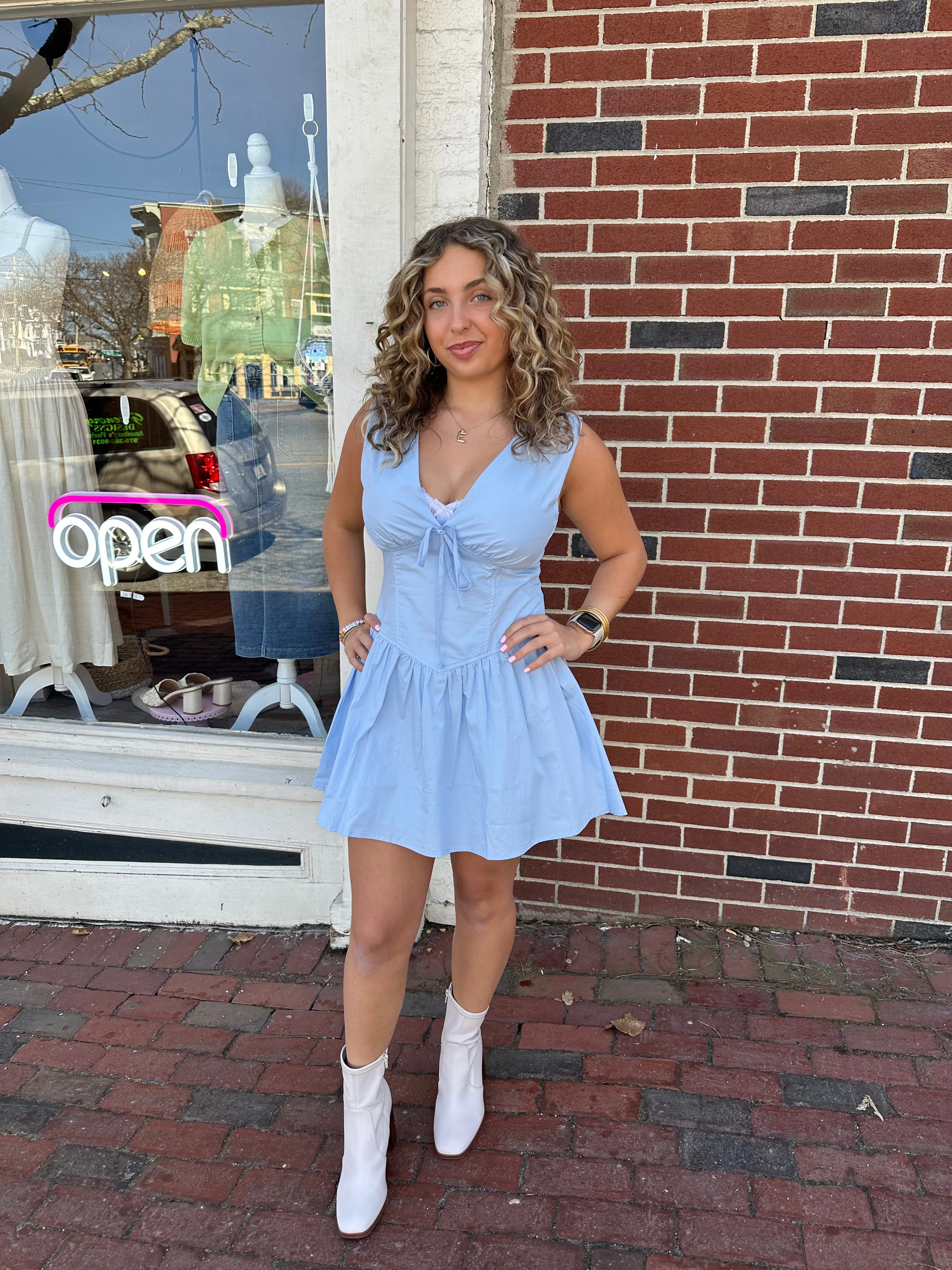 No Blues Here Bustier Dress