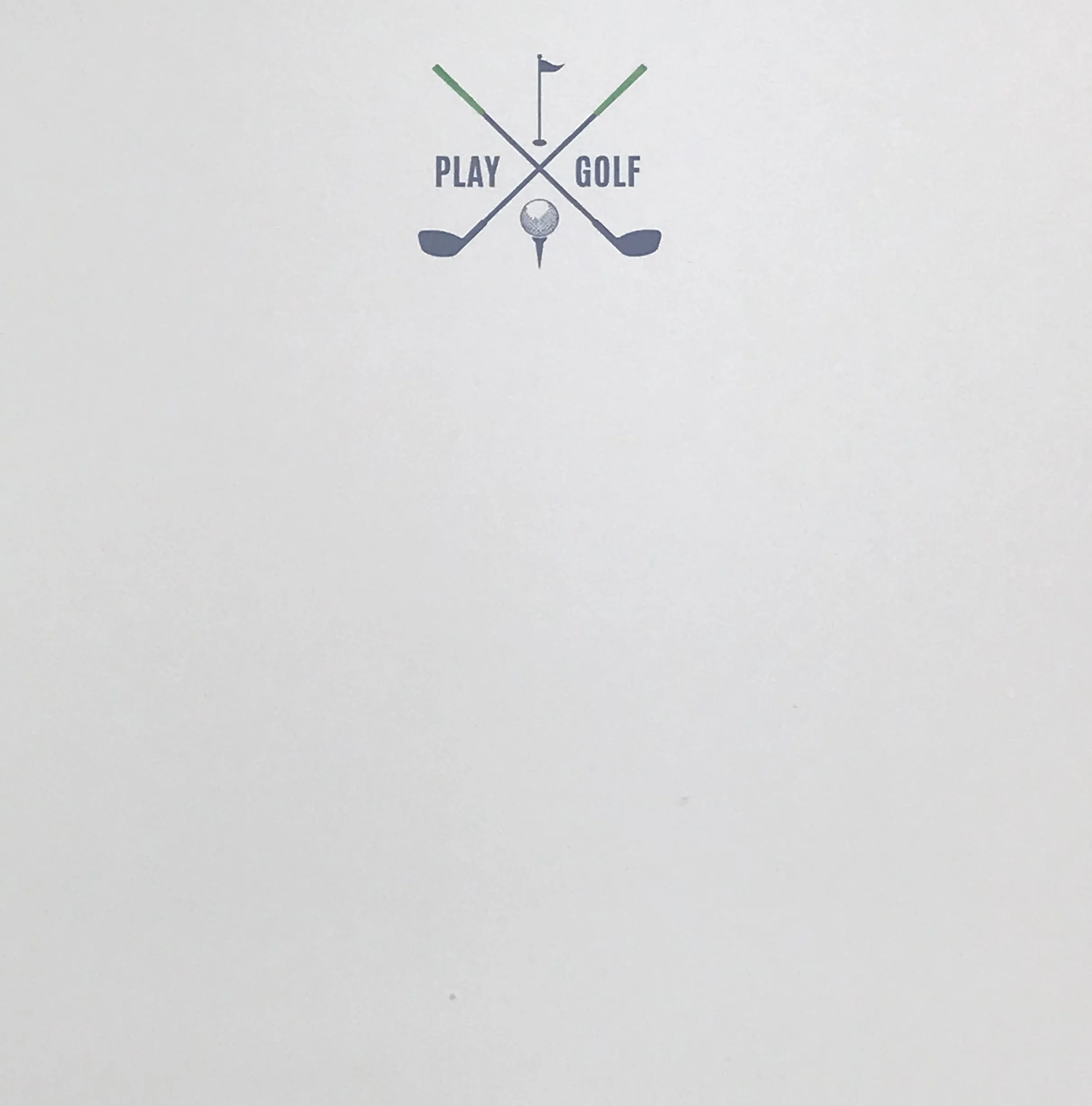 NOTEPAD - BFS - PLAY GOLF- BLUE/GREEN