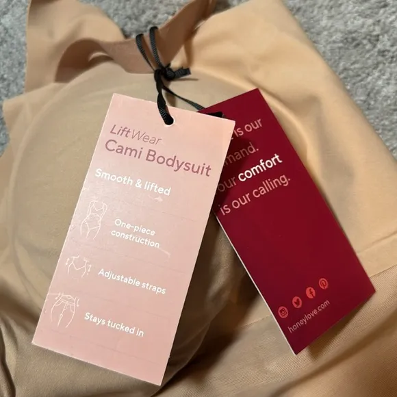 NWT Honeylove Liftwear Cami Bodysuit Size 3X in Sand