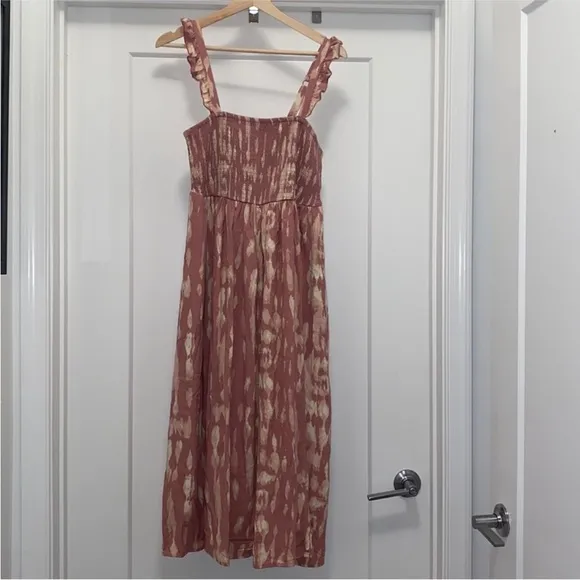 NWT! TORRID Ruffle Strap Midi Dress Challis Tie-Dye Rose - Size 2X