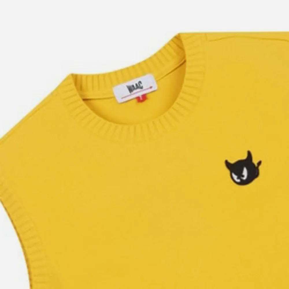 Áo Golf Tay Ngắn Nữ Waac Crew Neck Knit - Vàng
