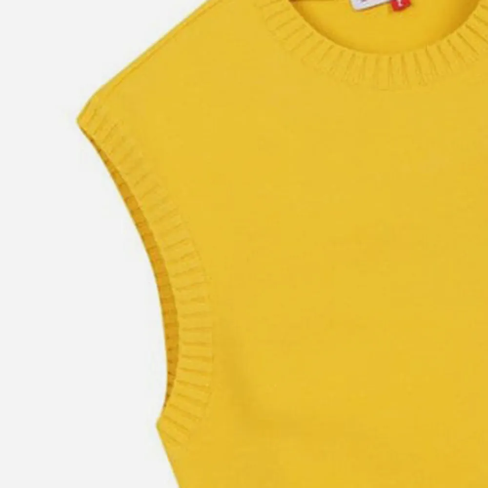 Áo Golf Tay Ngắn Nữ Waac Crew Neck Knit - Vàng