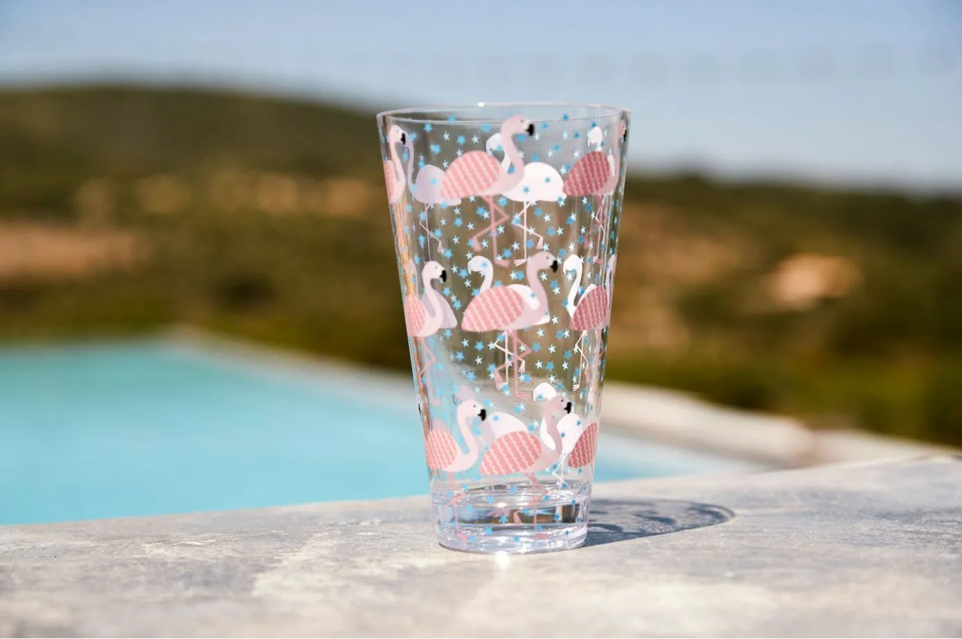 Official Love Island Flamingo Picnic Glasses