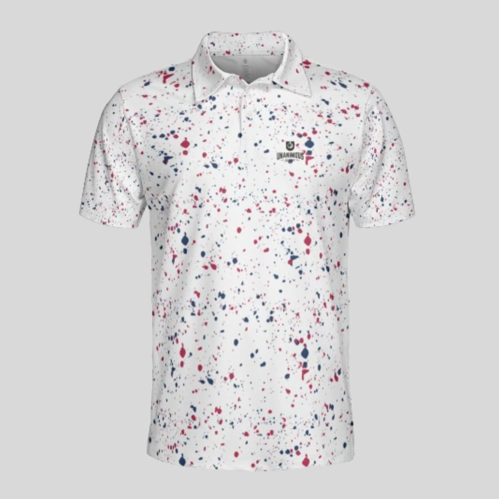 Old Glory Paint Splatter Golf Polo For Men