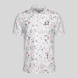 Old Glory Paint Splatter Golf Polo For Men