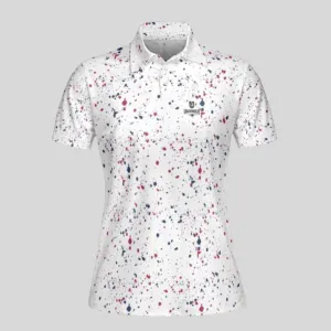 Old Glory Paint Splatter Golf Polo For Women