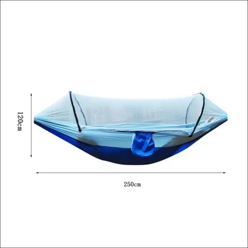 Outdoor Camping Hammock With Mosquito Net Lightweight Hanging Hammocks High Strength Parachute Fabric Hanging Bed Net 250x120cm