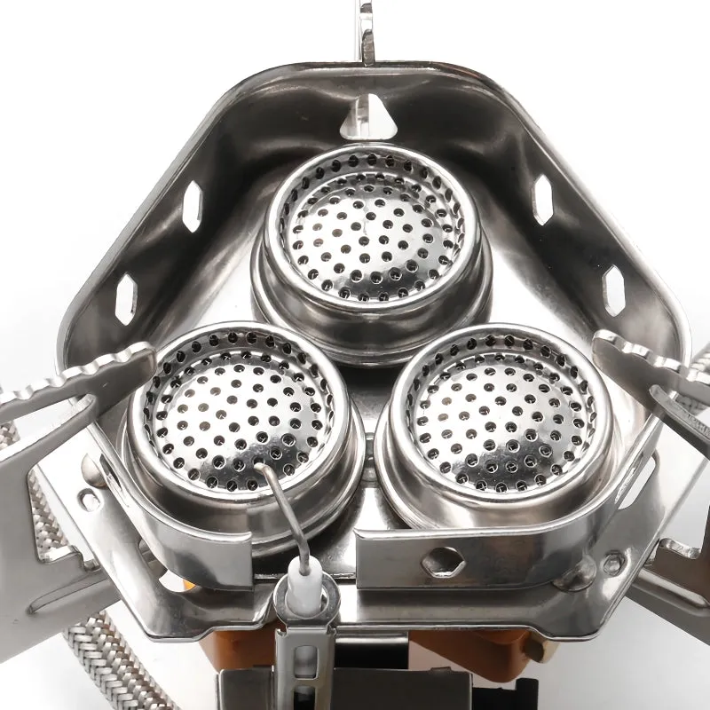 Outdoor Portable Windproof Three-Head Camping Stove