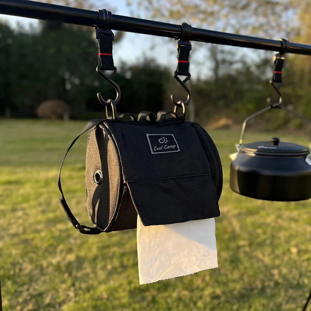 Outdoor Toilet Paper Storage Bag with Hook – Camping, Hiking, Picnic Roll Holder