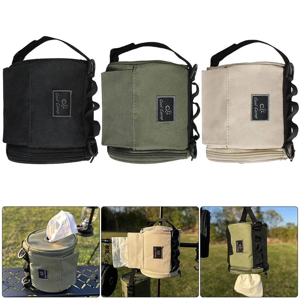 Outdoor Toilet Paper Storage Bag with Hook – Camping, Hiking, Picnic Roll Holder