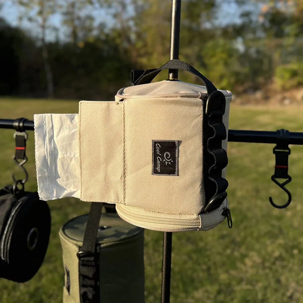 Outdoor Toilet Paper Storage Bag with Hook – Camping, Hiking, Picnic Roll Holder
