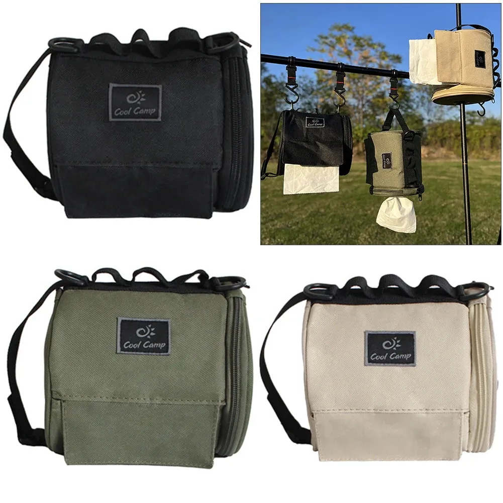 Outdoor Toilet Paper Storage Bag with Hook – Camping, Hiking, Picnic Roll Holder