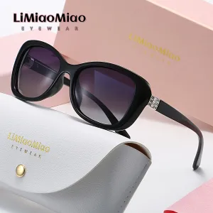 Oversized Rectangular Polarized Fashion Sunglasses – With Case and Cloth