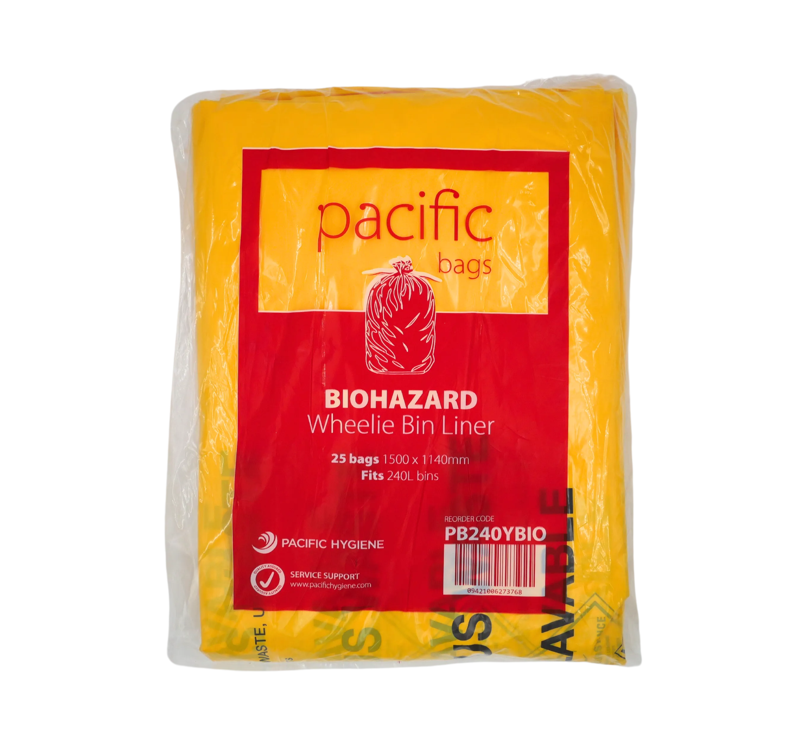 Pacific Biohazard Yellow Bag