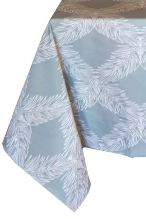 palm mineral gray printed 60" square tablecloths - topper