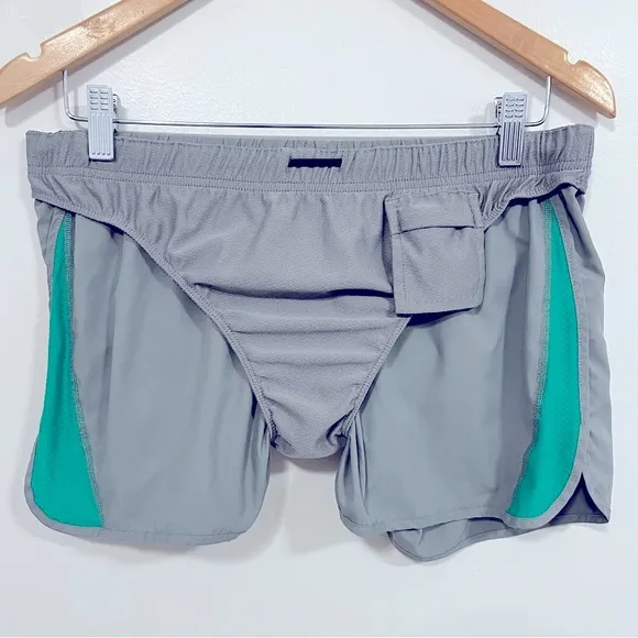 Patagonia Strider Running Shorts Lined 3.5” Grey/Green M