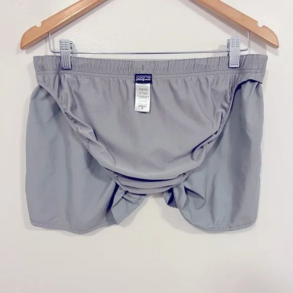 Patagonia Strider Running Shorts Lined 3.5” Grey/Green M