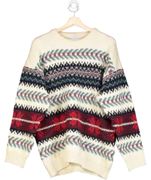 Peregrine Multicoloured Patterned Crewneck Knit UK M