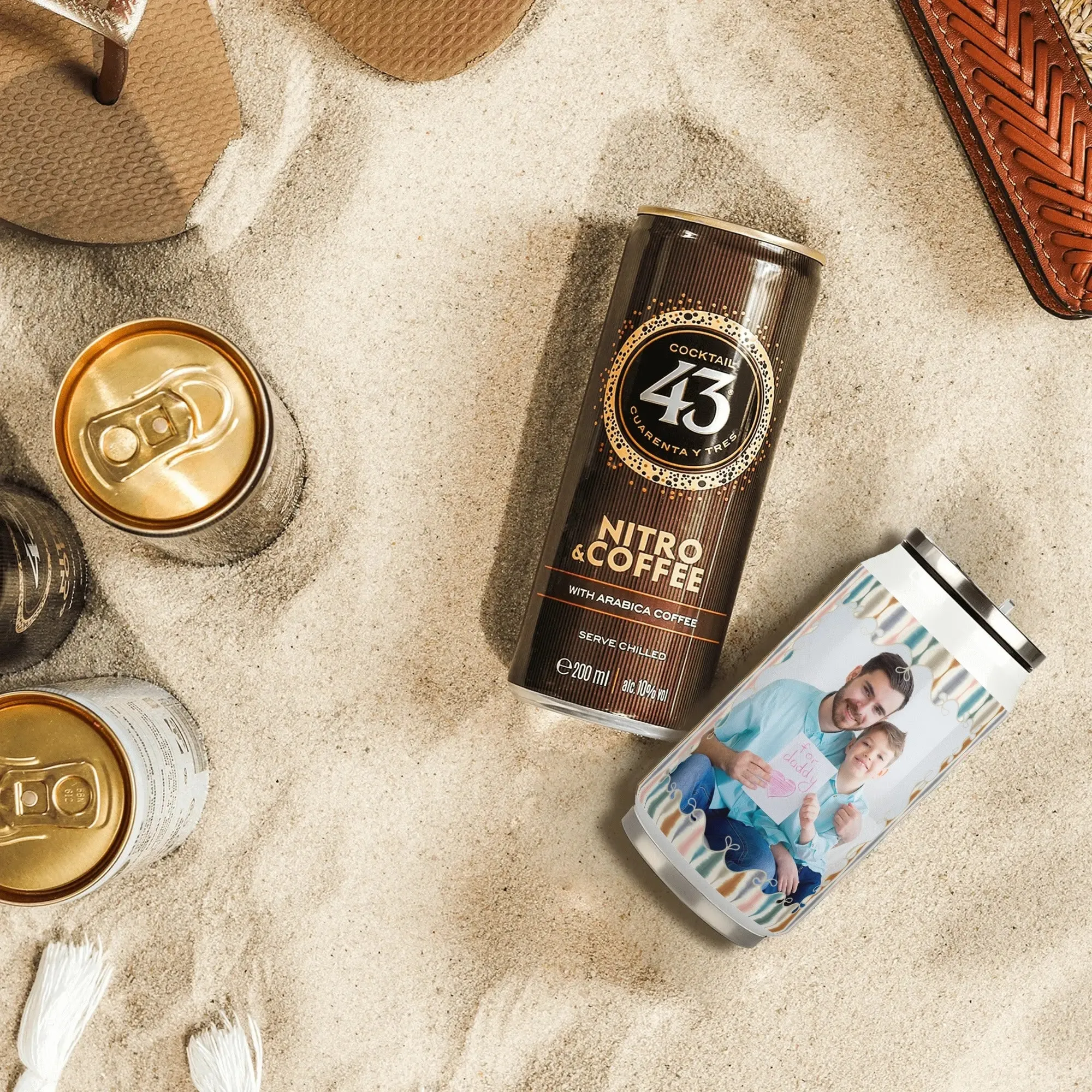 Personalized Fathers Day Gift: 300ml Stainless Steel Cola Can Shaped Coke Cups Travel Tumbler