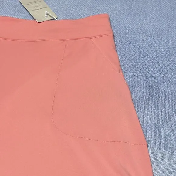 Peter‎ Millar Women's Sally Skort Trim Salmon Pink Golf Performance Skirt XL NWT