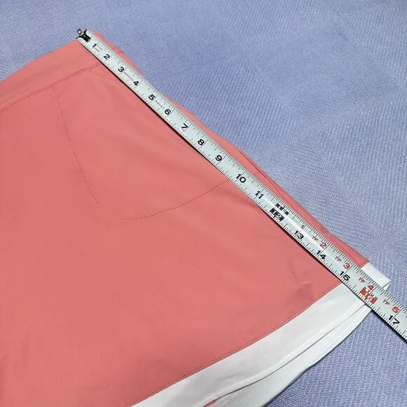 Peter‎ Millar Women's Sally Skort Trim Salmon Pink Golf Performance Skirt XL NWT
