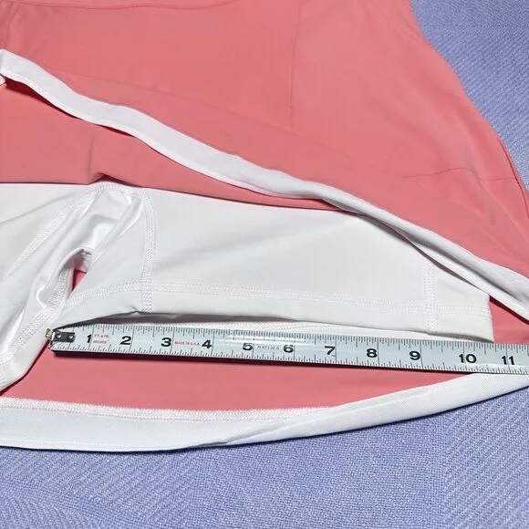 Peter‎ Millar Women's Sally Skort Trim Salmon Pink Golf Performance Skirt XL NWT